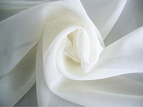 120 Wide x 5 Yards-Off-White/Ivory Sheer Voile chiffon Fabric-marca Sedona DESIGNZ perfectă pentru draparea panourilor și Mascarea pentru nunți și evenimente