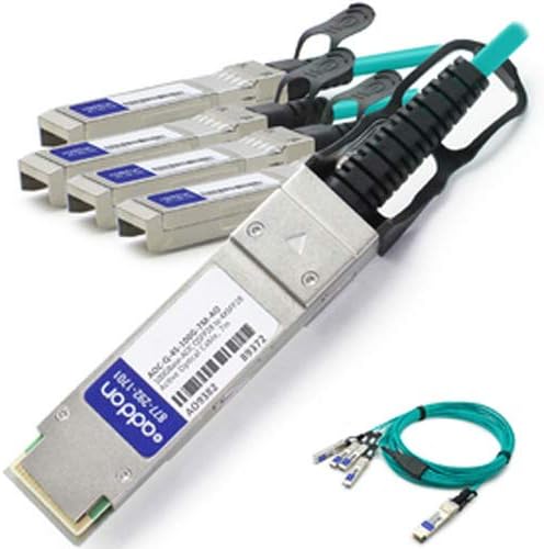 Rețelele addon arista compatibile TAA 100GBASE-AOC QSFP28 la 4XSFP28 Cablu optic activ