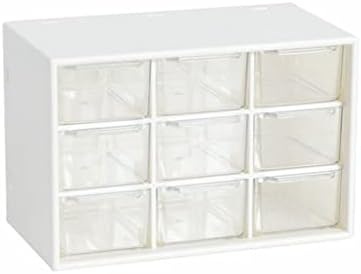 N / A 9 grile Desktop cutie de depozitare Bijuterii praf dovada sertar birou Organizator cosmetice stocare Cercei machiaj Container pentru acasă