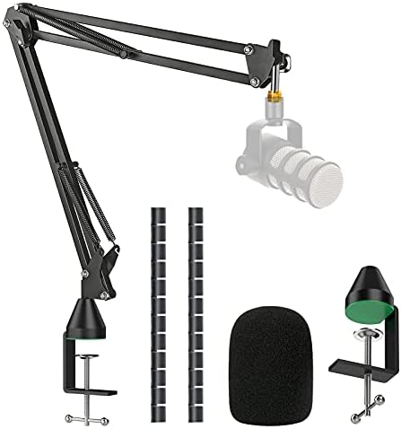 YouShares Rode Podmic Stand cu filtru Pop -braț de boom microfon cu parbriz de spumă Îmbunătățiți calitatea înregistrării