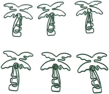 Butler in The Home 100 Count Count Palm în formă de Palm Clipuri de hârtie excelente pentru colecționari de cleme de hârtie sau cadou de birou - vine în staniu rotund cu capac și cutie cadou - verde