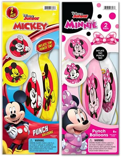 JA-RU Disney Micky Punch Balloon Fidget Ball umflate & Punch fidget jucărie gonflabilă cu bilă mare mingi de stres de stres, pungă pungă jucărie pentru copii. Mickey-7807-1