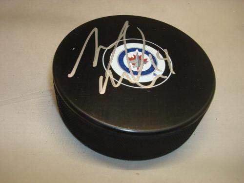 Anthony Peluso a semnat Winnipeg Jets Hockey Puck autografat 1B-autografat NHL Pucks