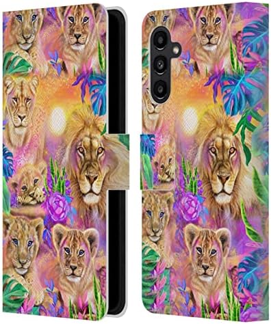 Cap de caz modele licențiat oficial Sheena Pike Pastel vis tigru pisici mari carte din piele portofel caz acoperi compatibil cu Samsung Galaxy A13 5G