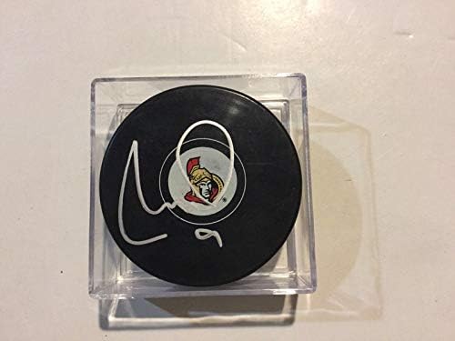 Milan Michalek a semnat pucul de hochei Ottawa Senators cu autograf B-pucuri NHL cu autograf