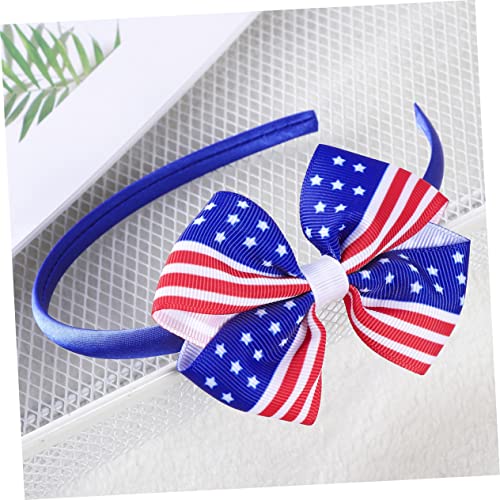 Adoofan Cintillos Para Kids Barrettes for Păr American Flag Decor Patriotic Păr Patriotic Femei 4 iulie Headband Flag American Hair Bow Copii părul Patriotic Accesorii pentru păr Pet de companie
