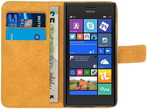 Telefon Nokia Lumia 730 735 Husă, Geantă din piele Premium, Husă pentru portofel pentru Nokia Lumia 730 735