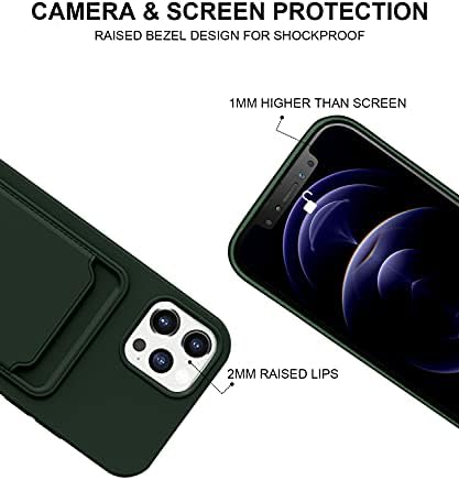 Carcasă de silicon Homstect compatibilă cu iPhone 12/iPhone 12 Pro 6.1inch, carcasă de protecție care absorb șocul cu suport