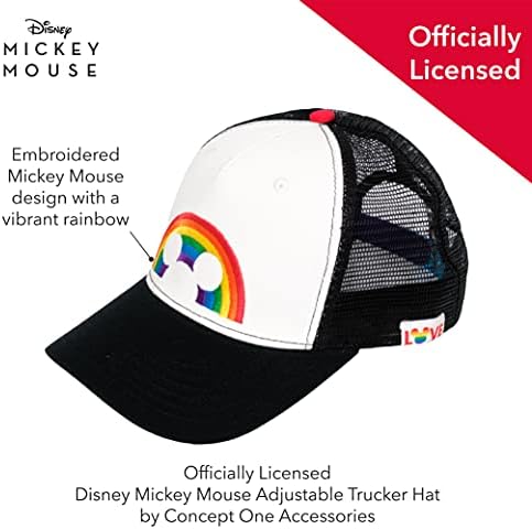 Concept One Disney Mickey Mouse Trucker Hat, Mesh Back Snapback Baseball Cap
