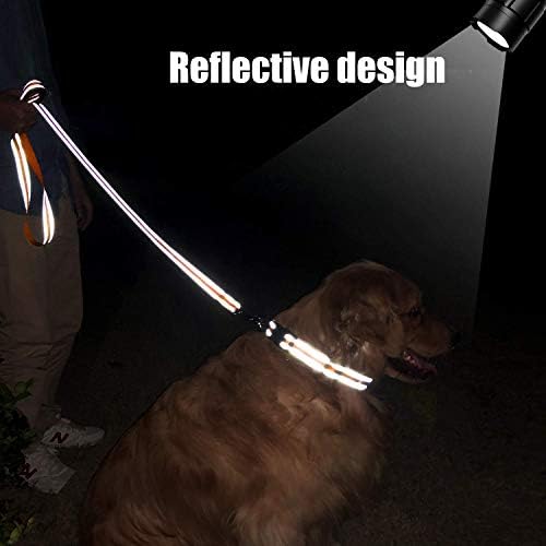 Funtags câine de lesă cu guler de câine de 1,0 x 16 -24 , leashes de câine reflectorizant de 6ft cu guler de câine din nylon