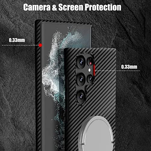 Samsung Galaxy S23 Case ultra din fibră de carbon compatibilă cu magsafe, carcasă de telefon Ultra Slim Magnetic S23 Ultra