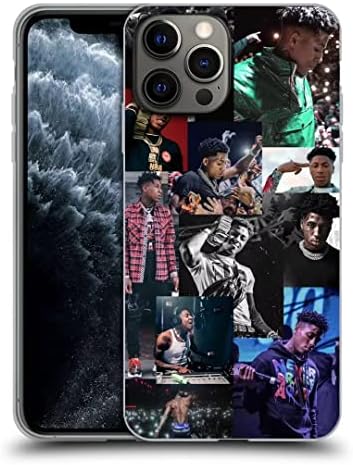 Cool rupt rap din nou carcasă telefonică compatibilă cu iPhone 12/12 Pro Never Youngboy Collage Tendințe de cauciuc Imprimare