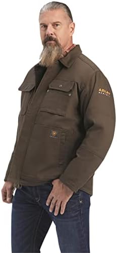 ARIAT REBAR pentru bărbați Duracanvas, haina căptușită cu sherpa