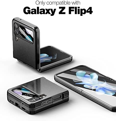 WeLoveCase pentru Samsung Galaxy Z Flip 4 carcasă Protector de ecran încorporat, cu Hard PC protecție pentru sarcini grele