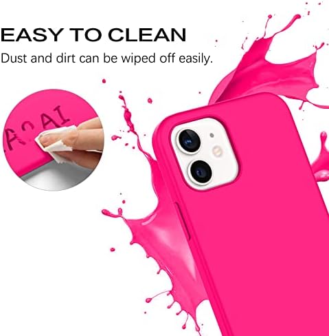 BENTOBEN pentru iPhone 12 mini Husă, bara de protecție din cauciuc cu gel siliconic moale căptușeală din microfibră spate dur