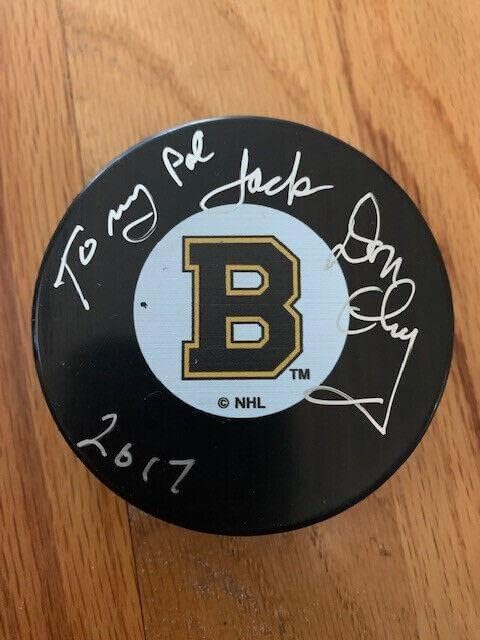 Don Cherry mână semnat Bruins Hockey Puck + CoA hochei legenda la Jack-autografe NHL Pucks