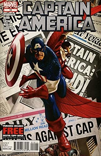 Captain America 15 VF; carte de benzi desenate Marvel / Ed Brubaker