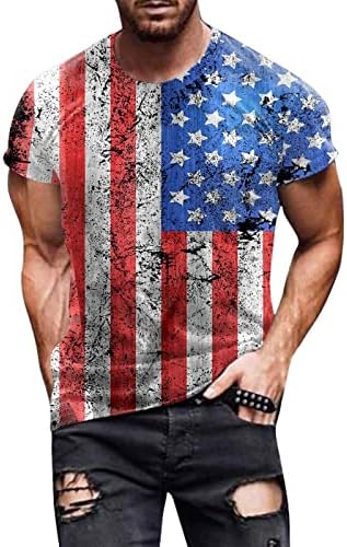 BMISEGM VARĂ DE VARME Tricouri pentru bărbați Independența pentru bărbați Flag Primăvară/Vara pentru vara Sport Sporturi Confortabile Respirabil Placă