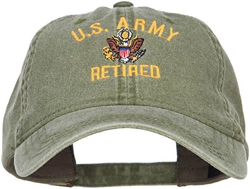 e4hats.com armata americană pensionată militară pensionată șapcă spălată
