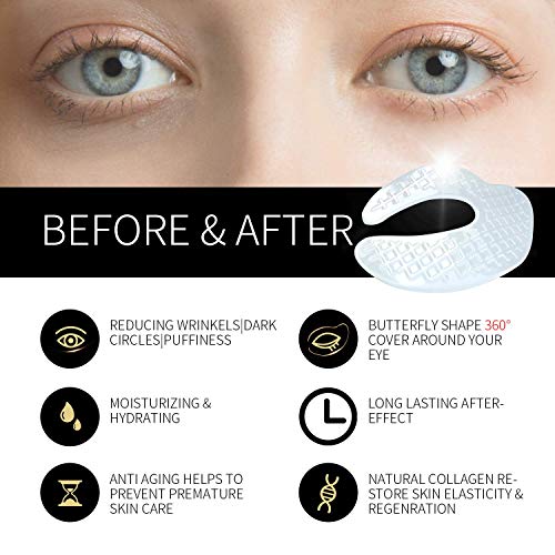 Cobor Hydro Colagen Mask Eye Crystal Patches pentru ochi anti-îmbătrânire sub ochi Tratament natural pentru ochi pentru riduri Cercuri întunecate pungi Umidizează Puff Eye Spa-16 perechi