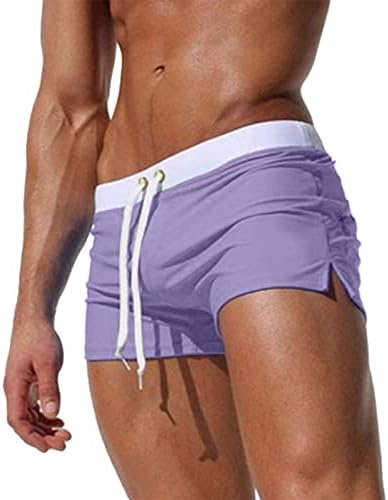 Yhaiogs care rulează pantaloni scurți cu liner pentru bărbați pantaloni scurți de lenjerie pentru bărbați, cu talie elastică casual, cu talie elastică, pantaloni scurți de plajă de vară, pentru bărbați