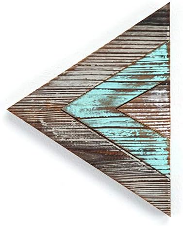 J Jackcube Design din lemn Rustic Chevron Arrows Farmhouse Decor Decor în formă de triunghi în formă de Boho în stil boho agățat semne de artă vintage set de 3 pentru casă - mk540a