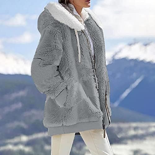 Paltoane de tranșee Foviguo pentru femei Petite, Winter Parka Womens Work Plus size Classic Mânecă lungă Comfort Parka Fuzzy