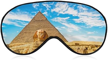 Sfinxul și piramida pentru ochi de dormit nuanță de ochi cu curea reglabilă cu curea la ochi pentru călătorii cu avionul