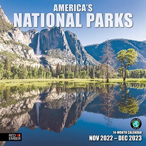 Parcuri naționale Red Ember America 2023 Calendar lunar de perete Hangable | 12 x 24 deschis | Hârtie groasă și robustă | Cadou