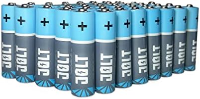 JOLT AA baterii 40 Pack, Baterii Alcaline, până la 15 ani de valabilitate, anti-scurgere,Anti-coroziune,cu un Design Modern