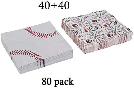 Șervețele tematice de baseball tascamuri - consumabile pentru petreceri de naștere perfecte pentru ziua jocului, hayon, evenimente
