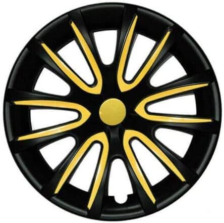 OMAC 16 inch Hubcaps pentru Chevrolet Cruze negru și galben 4 buc. Capacul Jantelor-Capace Butuc - Înlocuirea Exterioară A