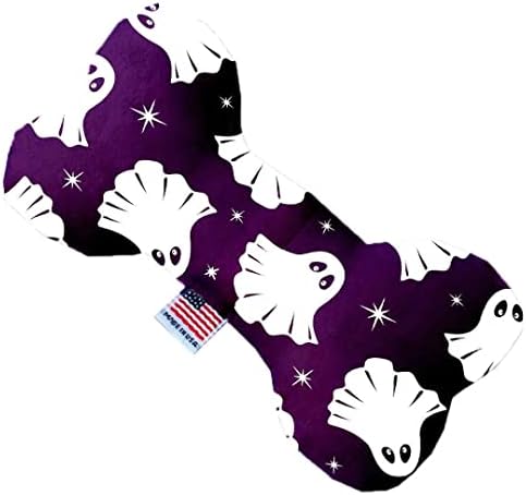 Mirage Pet Product Ghosts On Purple 6 inch Canvas Bone Dog Toy
