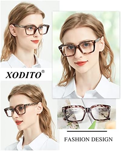 Ochelarii de citire a pătratului retro Xodito Femei Cititori supradimensionați 1,0 1,25 1,5 1,75 2,0 2,25 2,5 2,75 3,0 3,5