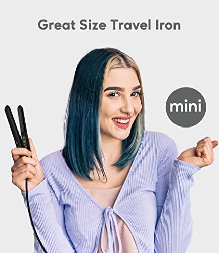 Terviiix Creion Negru fier de fier pentru Pixie Păr scurt și Mini Black Mini Pair pentru călătorie