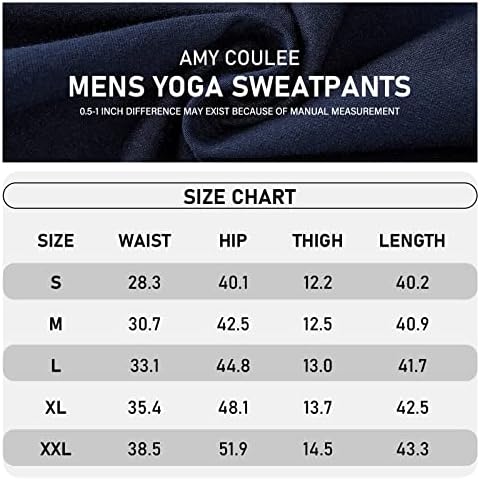 Pantaloni de yoga de bumbac Amy Coulee pentru bărbați care rulează antrenament de pulover ușor de jos pantaloni de lounge de