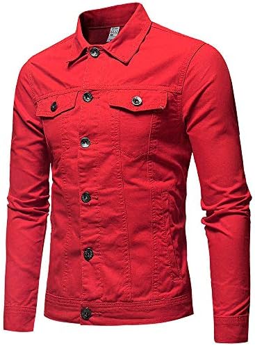 Wenkomg1 bărbați Primăvară / Toamnă jacheta Maneca lunga tricouri de bază butonul Jos îmbrăcăminte exterioară afaceri Culoare