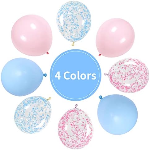 Balloane albastru roz feyg, 30 pcs baloane de naștere roz și albastru pentru copii pentru copii, macaron albastru și roz roz