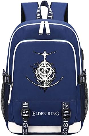 Weiyon Boys Elden Ring Ring Graphic Rackpack-Wear Resister School Bag Laptop Daypack cu port de încărcare USB pentru copii