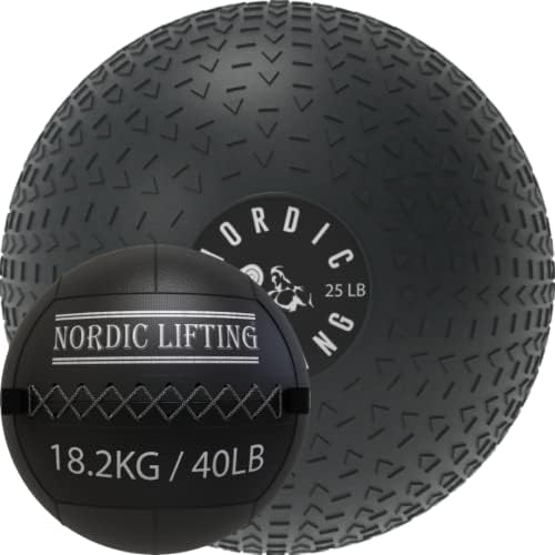 NORDIC RISIFICARE SLAM Ball 25 lb pachet cu minge de perete 40 lb