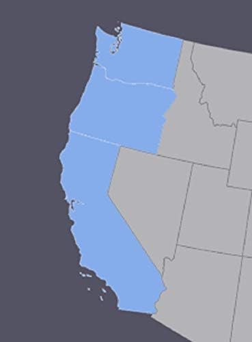 TOPO harta GPS pentru Garmin SUA Pacific Statele CA WA sau
