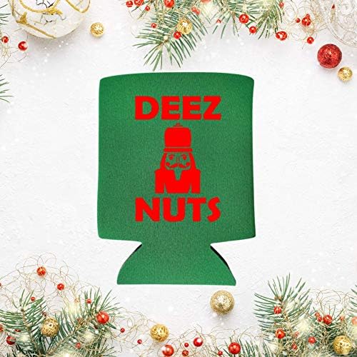 Crăciun amuzant Can Coolie - Deez Nuts Nutcracker Can Cooler - Cadou de alcool pentru vacanță de Crăciun