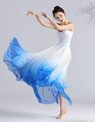 Oridoor Fairy Liric Dance Fuste Gradient Color Swing Fustă Balet Modren Dance Costume