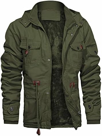 Jachete groase de iarnă pentru bărbați Chexpel cu capotă cu glugă pentru căptușeală jachete militare de bumbac Jachete de lucru