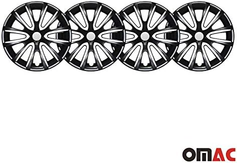 OMAC 16 inch Hubcaps pentru odge Durango alb-negru 4 buc. Capacul Jantelor-Capace Butuc - Înlocuirea Exterioară A Anvelopelor