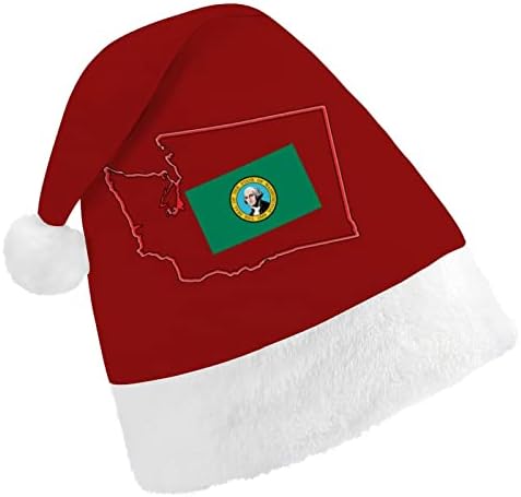 Washington stat hartă și pavilion Xmas Pălării Vrac adulți pălării pălărie de Crăciun pentru sărbători Xmas Party Supplies