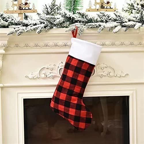 Aytygh 4 pachet ciorapi de Crăciun, bivol pandantiv pentru ornament de Crăciun pandantiv, șemineu pentru scări Hanging Christmas