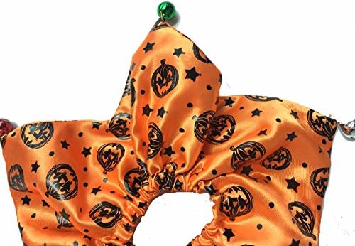 Accesorii de vacanță pentru animale de companie Halloween pentru câini Guler de Halloween cu clopote, portocaliu mare de dovleac