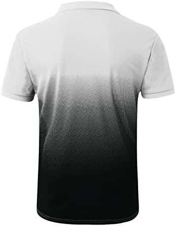 Wenkomg1 rever Cu mânecă scurtă Cămăși Henley pentru bărbați tricou cu Gradient Sport buton sport în jos tricou de modă 2022