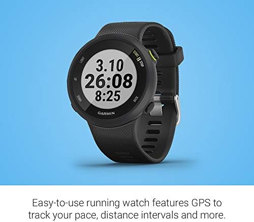 Garmin Forerunner 45, 42mm ceas de alergare GPS ușor de utilizat cu suport pentru planul de antrenament gratuit pentru antrenori,